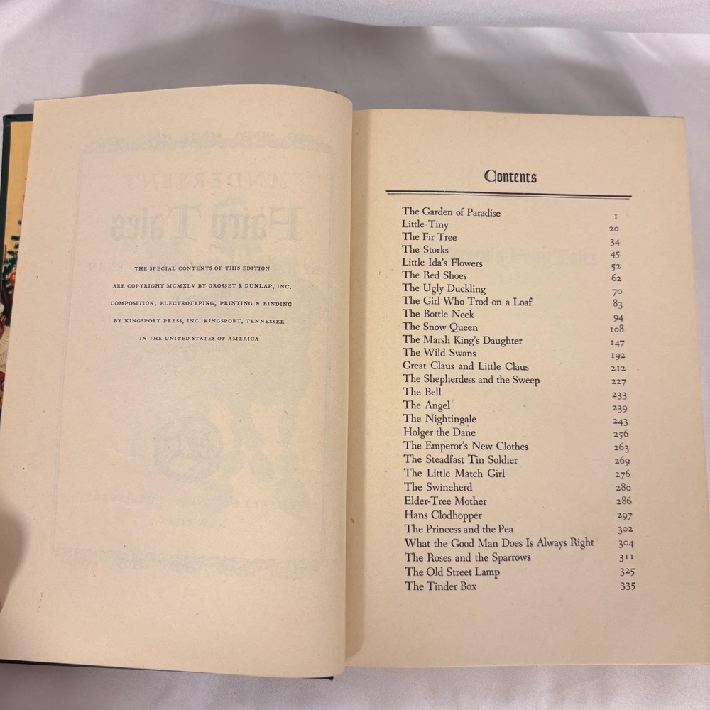 Vintage 1945 Grimms & Andersen Fairy Tales Grosset Dunlap Illustrated Set Szyk - Picture 8 of 12